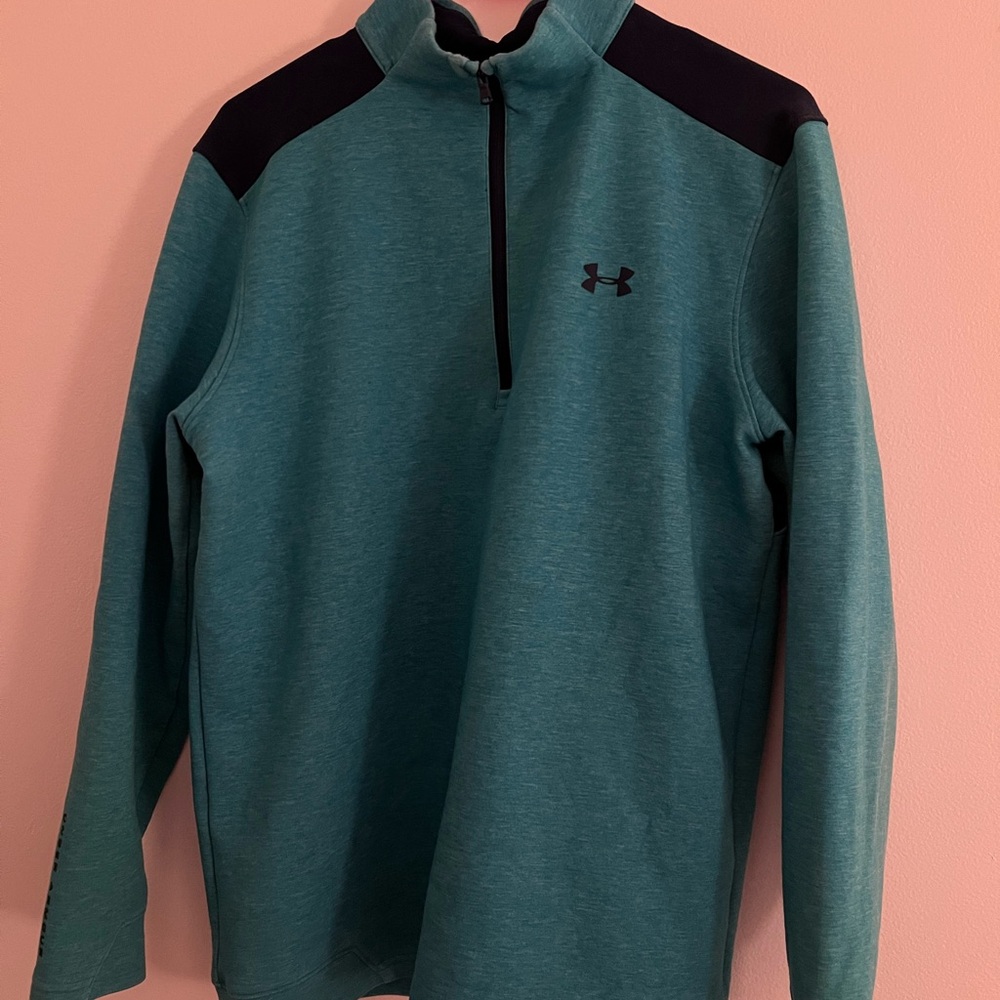 Under Armour Teal and Black Golf Quarter-zip - M